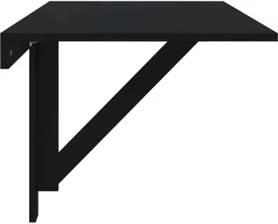Produktbild von vidaXL Montowany do ściany składany stolik czarny 100x60x56 cm materiał drewnopochodny