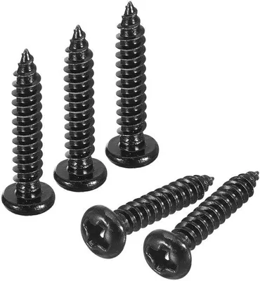 Obrázek produktu pro Černé, 3 mm x 16 mm, korozivzdorné upevňovací šrouby z nerezové oceli 304