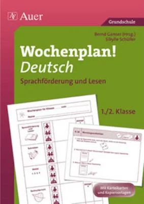 Obrázek produktu pro Wochenplan Deutsch, Sprachförderung/Lesen 1-2