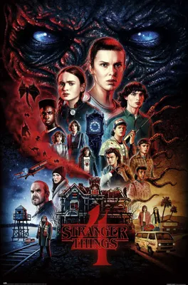 Immagine prodotto di Stranger Things 4 - Casa di Vecna - stampa poster - dimensioni 61x91,5 cm