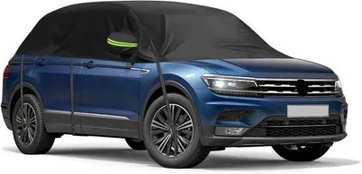 Produktbild von Autoabdeckung für VW Tiguan (SWB) 2007-2018/2016-2023, Halbgaragenwinddicht, Wetterfest, UV-beständig, Vollgaragenregen- und Sonnenschutz