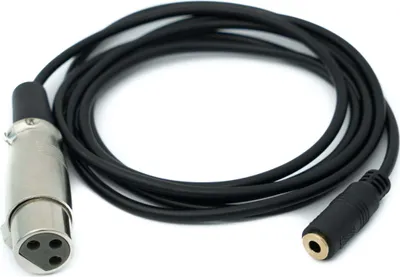 Produktbild von SYSTEM-S Audio Kabel 1,5 m 3.5 mm Klinke Buchse zu XLR 3 polig Buchse AUX Adapter Schwarz
