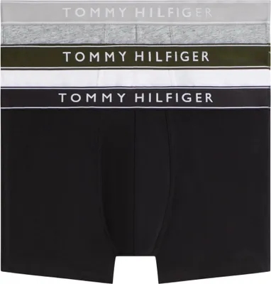 Produktbild von Tommy Hilfiger Herren 3er Pack Boxershorts Trunks mit Logobund, Mehrfarbig (Mid