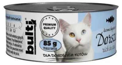 Produktbild von Katzenfutter Kabeljau - Katzen nassfutter Dose 85 g - Katzenfutter Dose - Katzenfutter Fisch - Katzenfutter mager