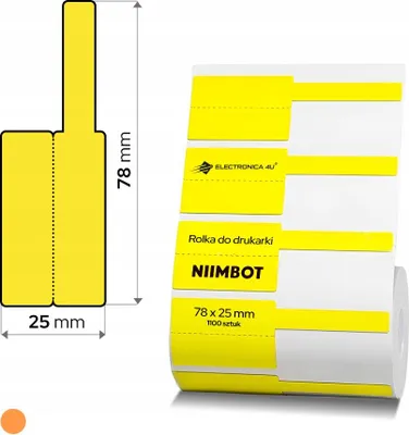 Obrázek produktu pro Samolepicí termální štítky pro Niimbot K3 na kabely 38x25+40 1000 ks