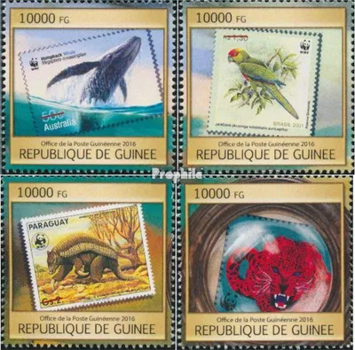 Produktbild von Briefmarken Guinea 2016 Mi 11896-11899 (kompl. Ausgabe) postfrisch Briefmarken auf Briefmarken