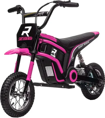 Produktbild von Elektro-Motorrad für Kinder, 24V Kindermotorrad mit Hupe, Leuchte, mit Drehgriff-Gashebel, 8-16 km/h, 8-12 Jahre, Rosa