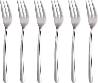 Productafbeelding van Taartvorken Set van 6 - Elegant Roestvrij Stalen Bestek