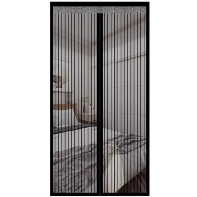 Produktbild von Magnet-Fliegengittertür 90×200 cm, für Balkontüren, ohne Bohren, Insektenschutz, Moskitotür, geeignet für Wohnzimmer- und Terrassentüren (schwarz)