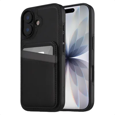 Produktbild von imoshion Backcover mit Kartenfach und Ständer iPhone 17 - Schwarz