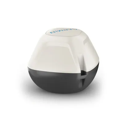 A Garmin Striker Cast fish finder is shown on a white background.