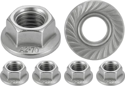 Obrázek produktu pro Matice M5 Flens - nerezová ocel A2 - sada 200 kusů