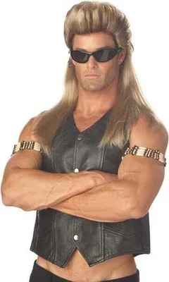 Immagine prodotto di Cacciatore di taglie Parrucca mullet bionda - Taglia unica