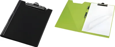Produktbild von Klemmmappe A5 PVC-Folie leinengeprägt schwarz