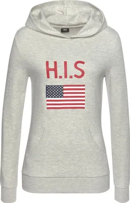 Produktbild von H.I.S. Kapuzensweatshirt grau-meliert Größe 40/42