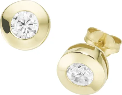 Produktbild von Karat Ohrstecker Ohrringe Damen Zirkonia 375er Gelbgold 94040040