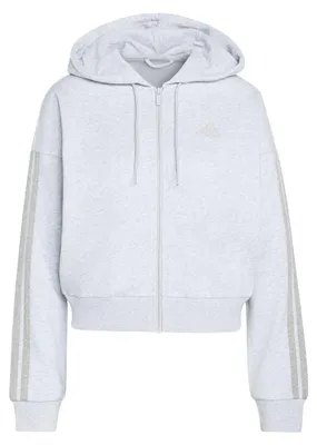 Produktbild von adidas Damen Essentials 3-Stripes French Terry Full Zip Hoodie Sweatshirt, Light