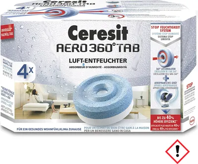 Produktbild von Henkel Ceresit tabletki do osuszacza powietrza AERO 360 wkład 4x450g granulki