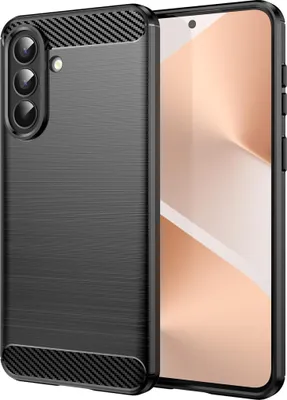 Image de Coque en TPU pour Samsung Galaxy A57 5G, texture fibre de carbone, protection, noir