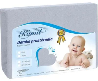 Zdjęcie produktu dla Prześcieradło dziecięce frotte - Szare - 70x140