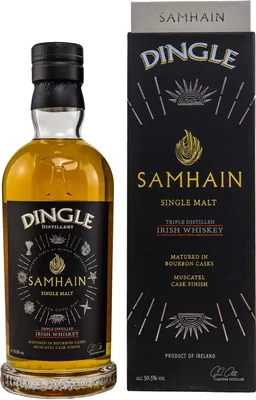 Produktbild von Dingle SAMHAIN Single Malt Irish Whiskey Triple Distilled 50,5% Vol. 0,7l in Geschenkbox