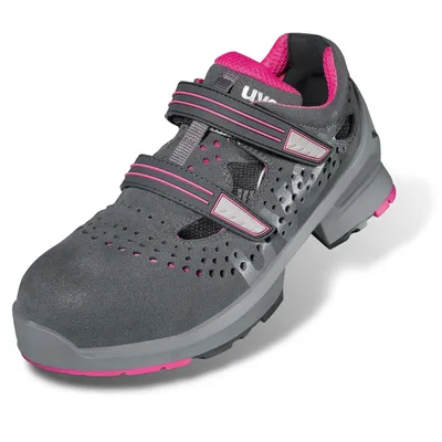 Image de uvex 1 ladies Sandales S1 gris, rose largeur 10 Gr. 35