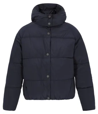 Produktbild von Damen Jacke mit Kapuze, durchgehendem Reißverschluss und Druckknöpfen, in Navy, Größe S