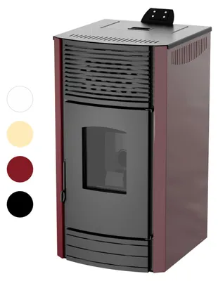Obrázok produktu pre Kachľová pec na pelety, samostatná, 8 kW - liatina, béžová farba - priamna ventilácia