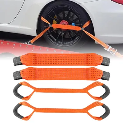 Imagen del producto de Juego de 4 correas para asegurar vehículos durante el transporte