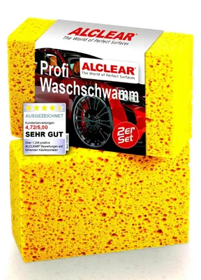 Produktbild von ALCLEAR 6080WS Auto-Waschschwamm, weich, saugstark, kratzfrei, für Lack