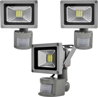 Immagine prodotto di Greenmigo 3x 20W LED faretto proiettore + rilevatore di movimento bianco freddo bianco freddo illuminazione di oggetti faretto da esterno faretto da parete faretto proiettore faretto da cantiere lampada da giardino IP65 85V-265V