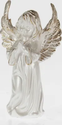 Produktbild von Deko Engel betend Schutzengel Weihnachtsengel Skulptur Figur Elfe Fee Stern Herz