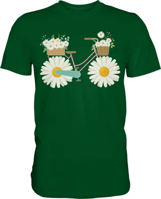 Produktbild von Süßes Gänseblümchen Fahrrad Shirt Garten Fahrradfahrer Gärtner – Bottle Green / M