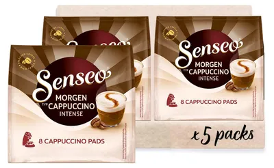 Productafbeelding van Senseo Pads, morgen variant, Cappuccino Intense, 5 x 8 porties, 40 koffiepads