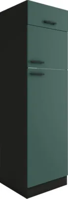 Produktbild von Optifit Kühlumbauschrank für 145er Einbaukühlschrank Verona405 BxTxH 60 x 57,1 x 206,8 cm grün matt zerlegt Anschlag rev