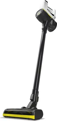 A cordless vacuum cleaner is shown against a white background.