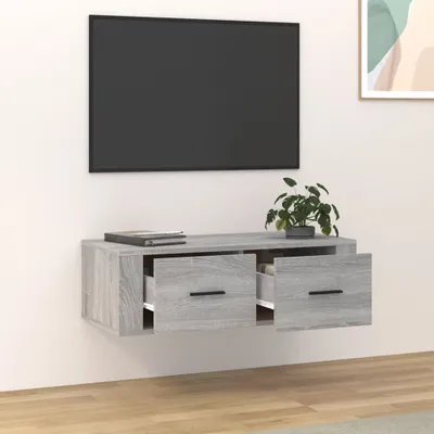 Produktbild von The Living Store TV-Wandschrank Grau Sonoma 80x36x25 cm Holzwerkstoff