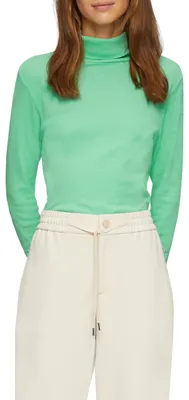 Produktbild von s.Oliver Damen T-Shirt – Langarm, Rollkragen, Slim Fit, Jersey