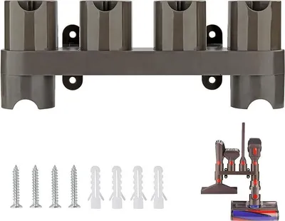 Produktbild von Wandhalterung Zubehörhalter für Dyson V15 V8 V7 V10 V11 SV10 SV11 Staubsauger Zubehör, Dyson Aufsatz Organizer Halter (6 Aufbewahrungsbuchsen)