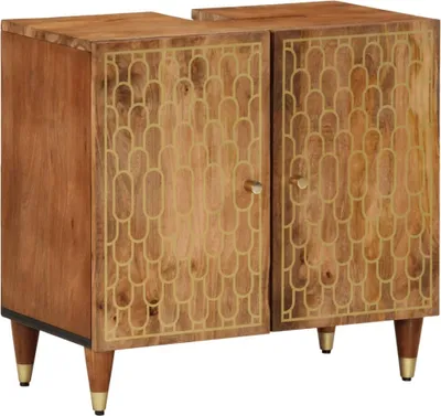Produktbild von Waschbeckenunterschrank 62x33x58 cm Massivholz Mango