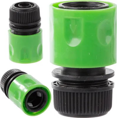 Produktbild von Verk 01954 Schnellverbinder für Gartenschlauch, 1/2'' grün