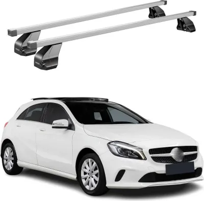 Produktbild von Menabo Dachträger für Mercedes A Klasse W176 2012-2018 75kg Stahl Silber 2x