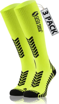 Produktbild von Sesto Senso Sportliche Kniestrümpfe Unisex Hohe Atmungsaktive Sportsocken Gelb 35-38 - 3er-Pack