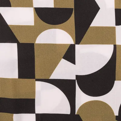 Produktbild von Viskose Stoff Bekleidung geometrisch abstr. schwarz grün weiß 1,5m Br.