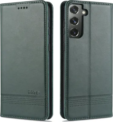 Immagine prodotto di Custodia Samsung S21 Plus 5G, portafoglio con chiusura magnetica e supporto, custodia in pelle flip per Samsung Galaxy S21 Plus 5G verde