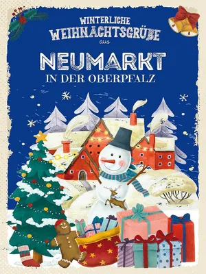 Produktbild von vianmo Holzschild 40x30 cm Weihnachtsgrüße NEUMARKT IN DER OBERPFALZ