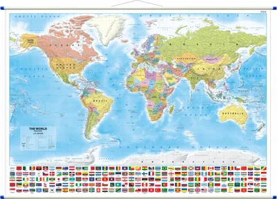 Immagine prodotto di Mondo politico - Carta murale versione inglese, 1:21 200 000