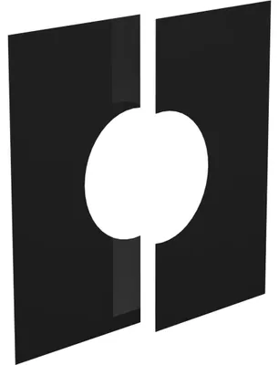 Produktbild von Jeremias DW-Black Deckenblende 130mm 0 Grad zweiteilig Edelstahl pulverbeschichtet für Abgasleitung DW-ECO 2.0