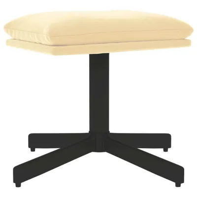 Immagine prodotto di vidaXL Poggiapiedi Bianco crema 60x60x36 cm Velluto