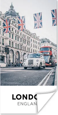 Produktbild von MuchoWow® Poster London - England - Flagge 20x40 cm - Plakat - Foto